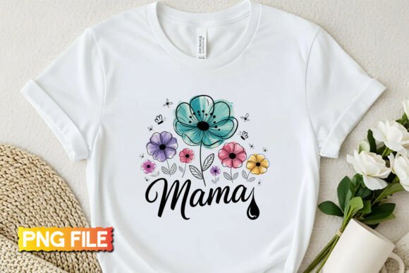 Boho Floral Mama T-shirt Design PNG Review