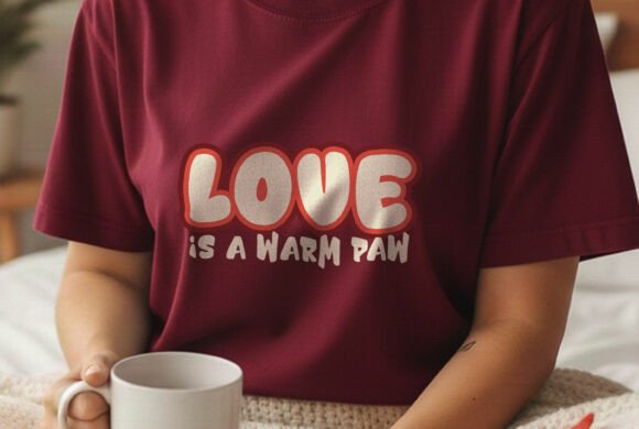 Love is a Warm Paw: A Charming Dog Mom SVG