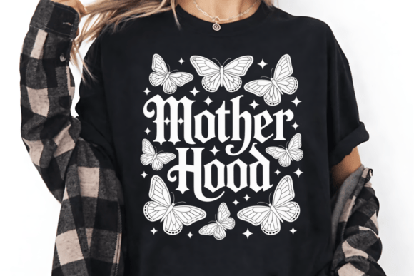 Mother Hood PNG Butterfly Mom Life SVG: A Stylish Embroidery Design