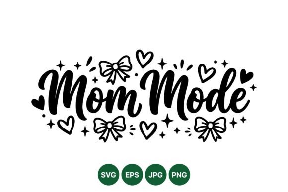Playful Mom Mode SVG for Embroidery