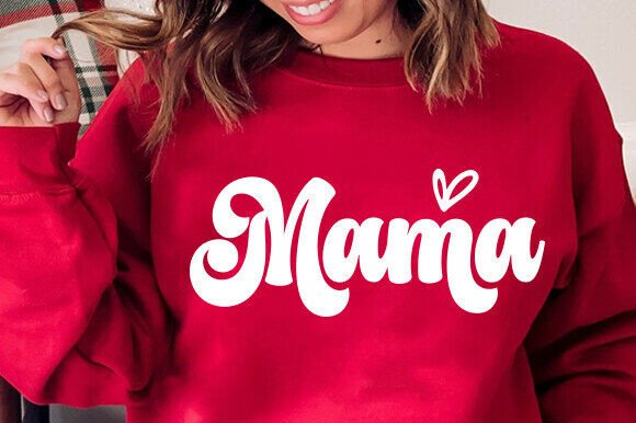 Retro Coquette MAMA Svg for Embroidery
