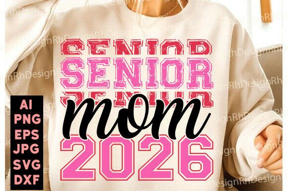 Senior Mom 2026 Coquette Bow: A Charming Embroidery Design